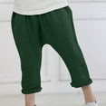 thumbnail image 5 of Odeerbi 1-11 Years Kids Boys Girls Cotton Linen Cropped Pants Summer Solid Color Drop Crotch Pants Wrinkled Lightweight Breathable Pants, 5 of 7