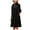 Black, variant on Kureaily Women Spring Summer Casual Solid Color Lapel Button Long Shirt Dress