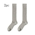 thumbnail image 2 of Riecok 2 Pairs Knee High Socks for Women Lightweight Cushioned Crew Socks Stretched Breathable Winter Warm Socks for Cold Weather, 2 of 3