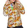 thumbnail image 5 of Yiaed Pumpkin Corn Daisy Print Womens Casual Hoodies Crew Neck Long Sleeve Sweatshirts With Pocket Pullover Tops Women's Hooded Sweatshirt-Medium, 5 of 5