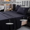 thumbnail image 2 of Ultra Soft Sheets-16 Deep Pocket- 1800 Thread Count Percale Egyptian Microfiber Bed Sheets Wrinkle, Fade and Stain Resistant Full Size Black 4 Pieces, 2 of 3