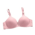 thumbnail image 2 of VERUGU Everyday Bras for Women Comfort Solid Wirefree OnePiece Bra Gathering Underwear Bras No Underwire Pink S, 2 of 6