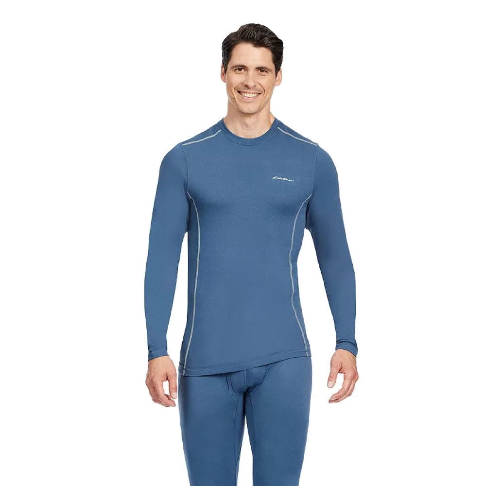Men's Eddie Bauer Lightweight Long Sleeve Baselayer Top Gray Large