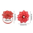 thumbnail image 2 of Hotel Party Supplies Kitchen Gadgets Hollow Crystal Flower Napkin Buckle Napkin Rings Table Decoration Towel Holder RED 6PCS, 2 of 8