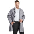 thumbnail image 3 of Toptie Unisex Scrubs Lab Coat Professional Doctor Uniform Workwear Long Sleeve Shop Coat-Gray-S, 3 of 8