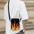 thumbnail image 3 of Psesaysky Flame Pattern Print Crossbody Bags Stretch Polyester Crossbody Purse for Girls, Lightweight with Zipper Coin Purse, 3 of 7