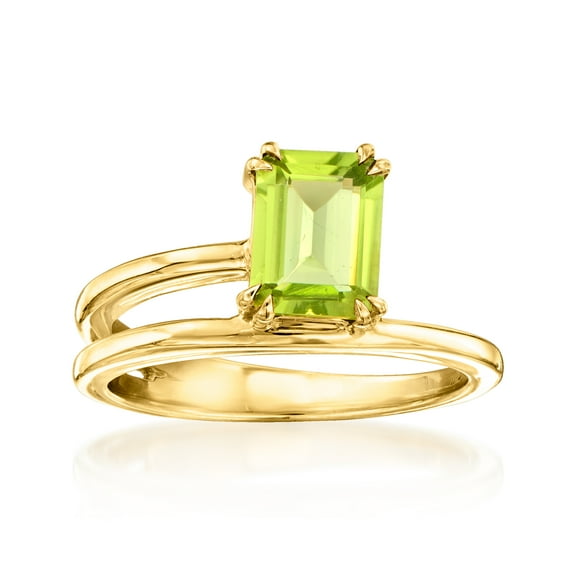 Ross-Simons 1.30 Carat Peridot Wrap Ring in 18kt Gold Over Sterling, Women's, Adult