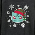 thumbnail image 3 of Pokémon - Bulbasaur Snowflakes - Women's Lightweight French Terry Long Sleeve Shirt, 3 of 5
