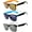 Orange, Blue, White, variant on Two Tone Sunglasses for Women Men UV400 Protection Reflective Mirror Sun Glasses (3 Pack)