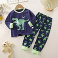 thumbnail image 2 of TOWED22 Toddler Baby Boy Outfits Cotton Graphic Print Long Sleeve Sweatshirt Tops Tee Elastic Joggers Pants 2pcs Fall Winter Clothes Clothing(Green,3-6 M), 2 of 6