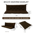 thumbnail image 5 of Outdoor Swing Cushions, Waterproof Thicken Porch Swing Cushions with Ties, 2-3 Seater Patio Swing Replacement Cushion for Backyard, Lawn and Garden（Coffee-40*60in）, 5 of 6