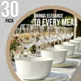 thumbnail image 3 of Crown Display White Gold Rim Plastic Bowls 16 Oz 30 Count | Heavy Duty Disposable Soup Bowls, 3 of 7