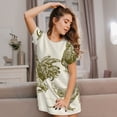 thumbnail image 3 of Easygdp Chickens Camisón de manga corta para mujer, informal, estampado, 3 of 6