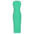 thumbnail image 5 of IROINNID Rollbacks Wedding Guest Dresses for Women Semi Formal Evening Night Casual Homecoming Dress Summer Sleeveless High Waist Ruched Sexy High Slit Trendy Sheath Dress,Mint Green, 5 of 6