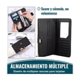 thumbnail image 4 of Cartera Larga De Cuero Para Mujer negro, 4 of 5