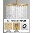 thumbnail image 6 of Rain Shower Head with 3-Mode Handheld Spray Combo, Dual Showerheads, All-Metal High-Pressure 10-Inch Rainfall Shower Head Set, Extension Arm with 3-Way Diverter, Brushed Gold, 6 of 9