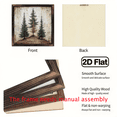 thumbnail image 4 of Rustic Pine Tree Wall Art - 8x8 Inch Wooden Framed Two Pine Trees Nature Scene with Muted Green Brown Tones - Farmhouse Minimalist Home Decor for Living Room, Bedroom, Bathroom - Housewarming, 4 of 9