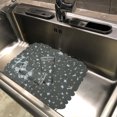 thumbnail image 4 of Gumesh Stone PVC Kitchen Sink Mat, Non-Slip Drainage Grid for Dish Drying, Cutlery & Bowl Protection Bath Rugs, 4 of 6