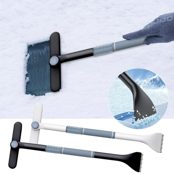 Outoloxit Car Snow Remover 3-in-1 Extendable and Detachable Snow Brush, Ice Scraper & Shovel with EVA Grip for Windshield, Vehicles, Doors and Walkways