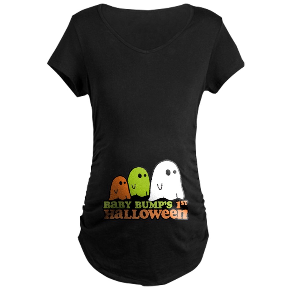 CafePress - CafePress - Baby Bump's 1St Halloween Maternity Dark T