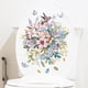 thumbnail image 3 of Flores y colibrí mariposa baño tapa del asiento del inodoro calcomanías pegatinas PVC pegatina extraíble autoadhesivo baño decoración arte, 3 of 5