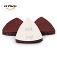 thumbnail image 1 of SPEEDWOX 30 Pcs Hook and Loop Triangle Sandpaper 60 Grit 80mm 3-1/8 Inches for Oscillating Multi Tool Detail Sander Sanding Discs Triangle Sanding Pads, 1 of 7