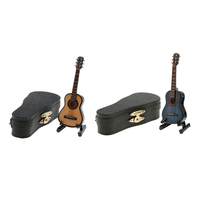 2 Juegos Miniatura de con Guitarra Acústica