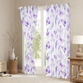 thumbnail image 3 of Erosebridal Kawaii Purple Butterflies Blackout Curtains Set of 2 (52x84 Each),Rustic Lavender Blossom Window Curtains For Girl, 3 of 7