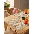 thumbnail image 4 of Pastoral Retro Rose Placemats Set of 4 Vintage Red Flowers Gradient Texture Heat Insulation Washable Place Mats, Rustic Non-Slip Table Mats for Dining Table Party Kitchen Decor,13x19 Inch, 4 of 4