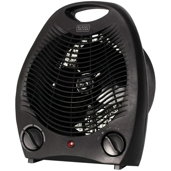 BLACK DECKER 1,500-Watt-Max Personal Desktop Heater with Fan Setting, Black