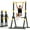 Yellow, variant on Multifunction Foldable Triangular Structure Pull Up Station , Free Standing Power Tower Pull Up Bar Dip Station Adjustable Height Strength Training Workout Equipment, Support 500lbs, Black + Yellow