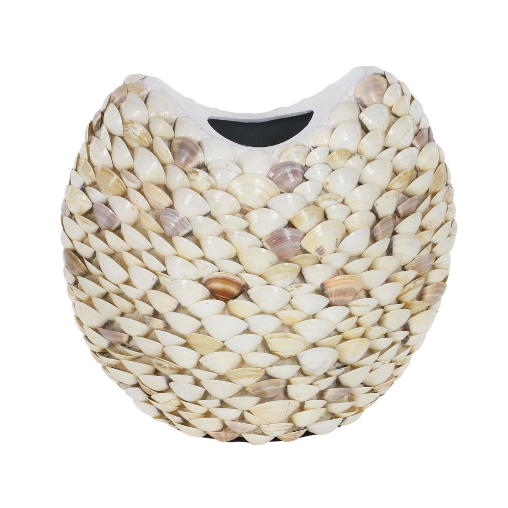 Artisticly Designed Ceramic Shell Vase, Large
