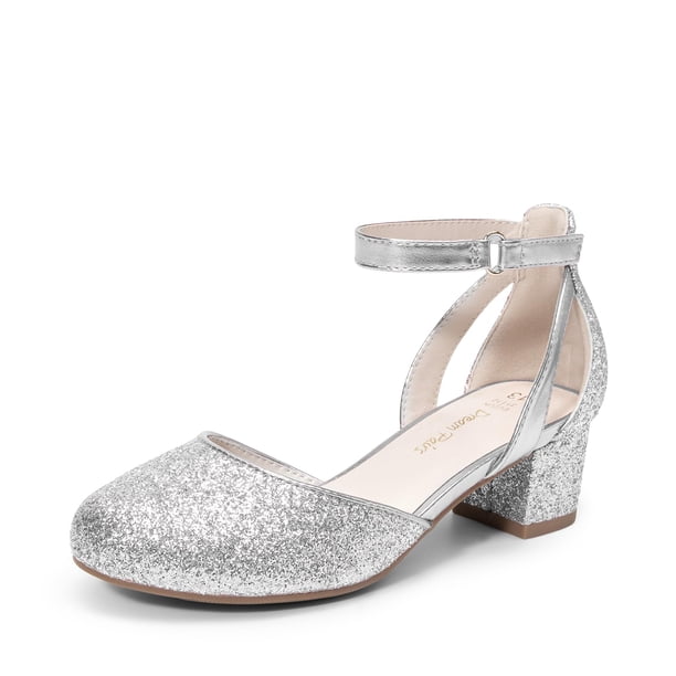 Zapatos de Vestir para Niñas DREAM PAIRS KKUMPU2501 Plata Tacón de 3.8 cm