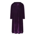 thumbnail image 5 of hotojiny Plus Size Velvet Dress for Women Vintage Soft Comfy Midi Dress Casual Elegant Longs Seeve Mock Neck Long Dress, 5 of 6