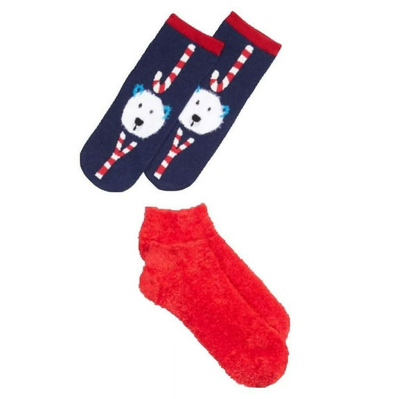 HUE Womens Ultra Comfy Xmas Festive Design Ankle Socks Gift Box Set 1 Pair