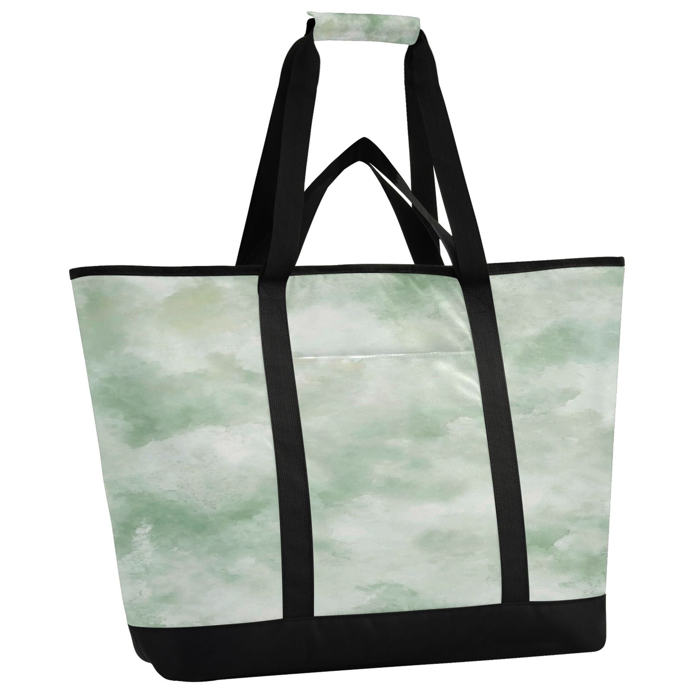 Large Hand-held Ice Pack Picnic Bag Insulation and Refrigeration Suitable for Shopping Picnics and Camping Super Cool Light Green