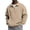 Khaki #365, variant on Men's Quarter Zip Sweatshirt Collared Pullover Top with Kangaroo Pocket Relaxed Casual Fall Sweatshirts