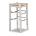 thumbnail image 4 of Anya Bar Height Stool Set of 2, Brown Woven Seat, 30 Inch Rustic White, 4 of 5