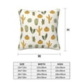thumbnail image 2 of Throw Pillow Covers, cartoon Cactus Pattern Soft Square Pillow Cases with Invisible Zipper for Couch Bed Sofa, Farmhouse Fall Home Decor 18"x18", 2 of 7