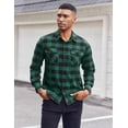 thumbnail image 5 of COOFANDY Flannel Shirts for Men Long Sleeve Casual Button Down Shirt Cowboy Work Shirt with 2 Pockets, 5 of 6