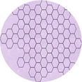 thumbnail image 1 of Ahgly Company Machine Washable Indoor Round Transitional Bright Lilac Purple Area Rugs, 6' Round, 1 of 7