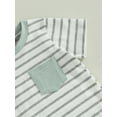 thumbnail image 6 of Coduop Toddler Baby Boys Summer Shorts Set Short Sleeve Striped T-shirt Tops with Shorts Outfits, 6 of 7