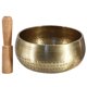 thumbnail image 1 of Cuenco tibetano de cobre para meditación y terapia de sonido, hecho a mano en Nepal, incluye baqueta de madera, ideal para yoga y relajación, tamaño 155mm., 1 of 6