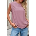 thumbnail image 6 of PRETTYGARDEN Women Summer Tops Cap Short Sleeve Crewneck Eyelet Embroidered Blouses Hollow Out Cute T Shirt, 6 of 7