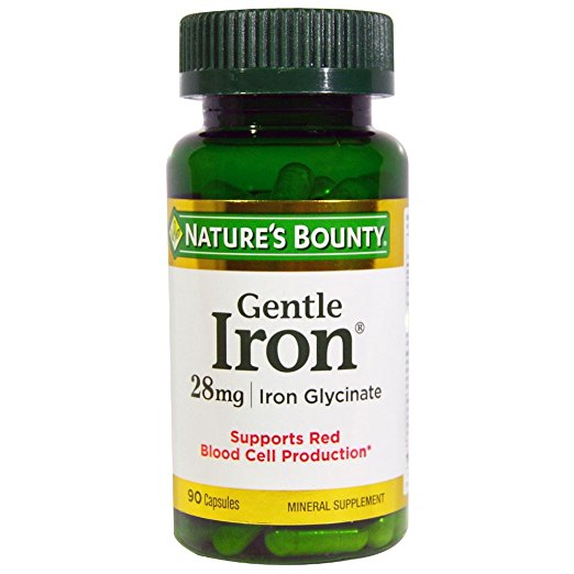 Nature's Bounty Gentle Iron Iron Glycinate 28 mg Caps, 90 ct Walmart