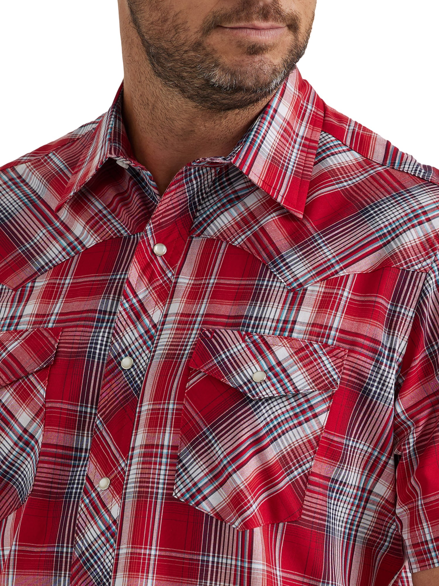 Wrangler® Men's Regular Fit Short Sleeve Western Shirt, Sizes S-5XL