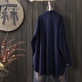 thumbnail image 4 of ZANZEA Women Office Long Sleeve Buttons Front Turn Down Collar Shirt Blouse, 4 of 11