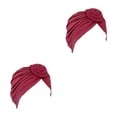 thumbnail image 1 of Hijab musulmán con nudo turbante Qarigey elástico Vino rojo, 1 of 6