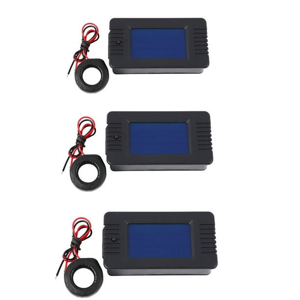 3X El Más AC 6In1 220V 100A Monofásico Panel Digital Amp Volt Medidor de Corriente Watt Kwh Medidor