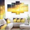 thumbnail image 1 of Ciel Jaunâtre sur Bord de Mer - Impression sur Toile, 1 of 3